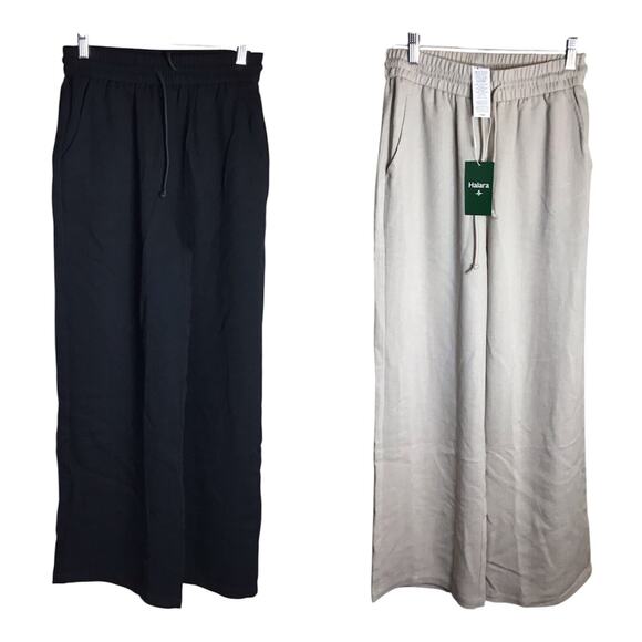 Halara High Waist Drawstring Wide leg Pull on Pants Lot of 2 Sz. Small NWT - Picture 1 of 10